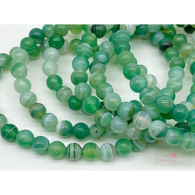 ブレスレット 染めグリーンアゲート 約6mm 1本 天然石 パワーストーン