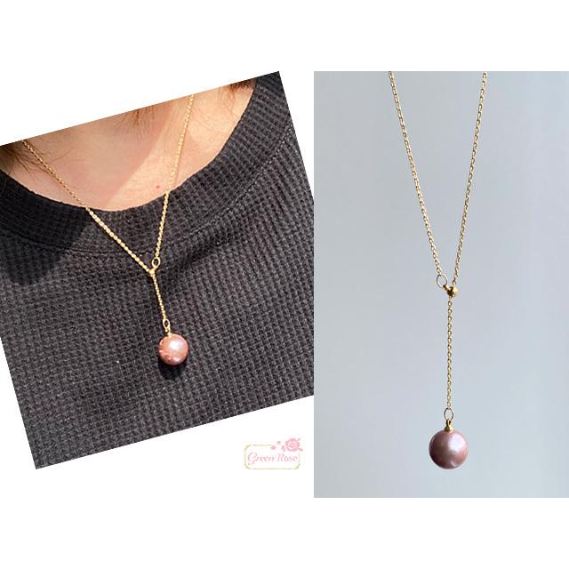 18k淡水パールネックレス　一粒 淡水パール 一粒 ネックレス | アクセサリー プリュネル本店 ｜ 私
