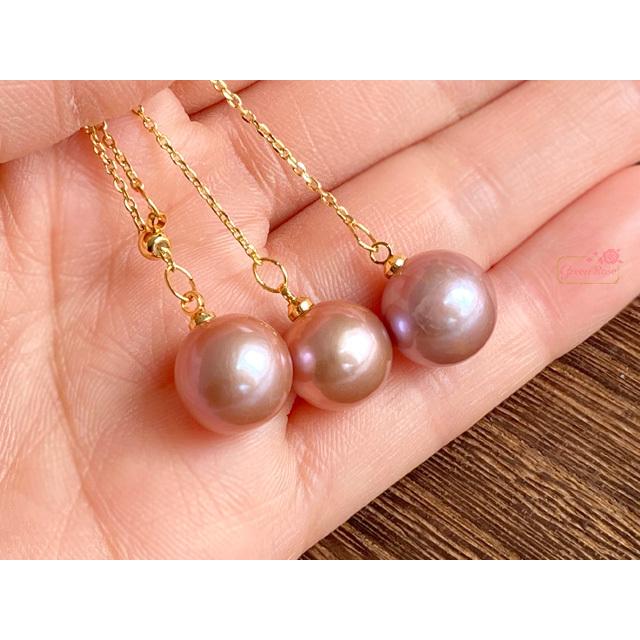 K18淡水パール　ネックレスパーツ　留め具　18金　チェーン繋ぎ　本真珠 宅配便】淡水パール ネックレス 天然素材 真珠 18kメッキチェーン 1本