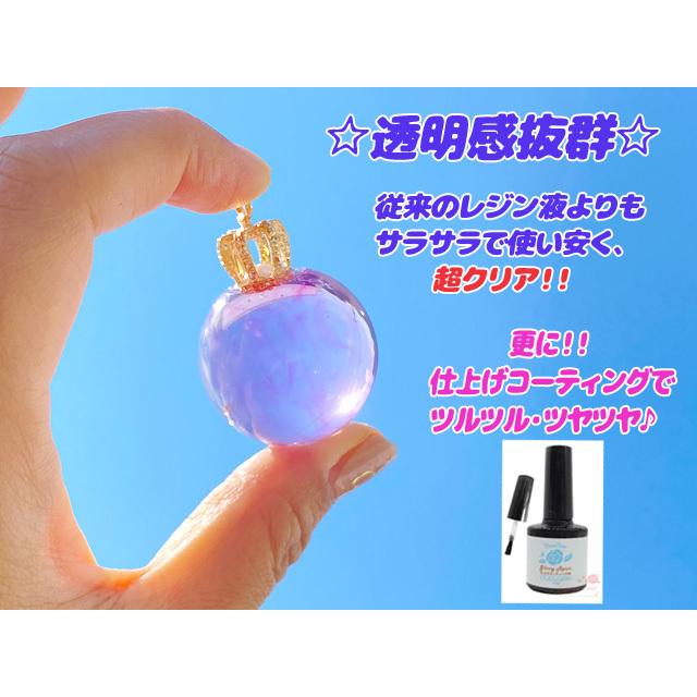 レジン液　大容量65g　当日発送おまけ付きUV-LED 低粘度　超透明　無臭　クリア　さらさらレジン ハードタイプ　　1本　2205  R503 resin31｜greenrosenetshopyumi｜04