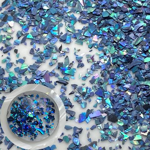 レジン 封入 シェル 貝 パーツ 素材 シェルフレーク ネイビー 欠片