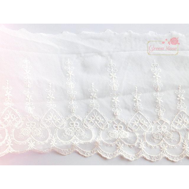レース 幅広 テープ 手芸 1m 2104 rt168 : GreenRoseネットショップ