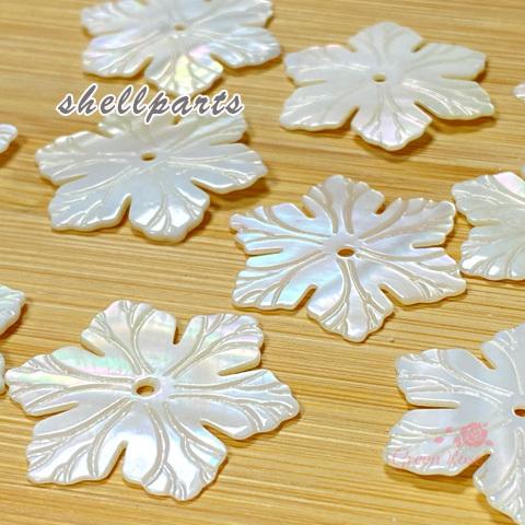 ❤SALE❤9635 フラワー シェル 海 パーツ シェル 結晶 葉っぱ フラワー パーツ 天然 貝 海 夏 マリン 2個 2105