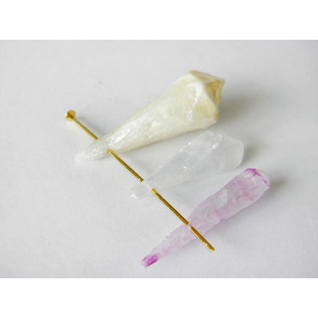 天然石 クリスタルのドロップ型ビーズ ラフロック 原石 ジェムストーン