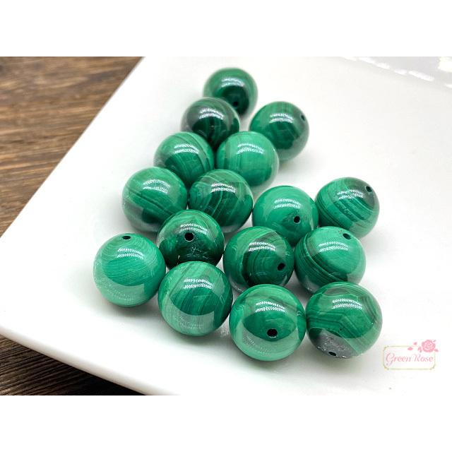 マラカイト 孔雀石 天然石 パワーストーン バラ売り 粒売り 12mm 1個 2202 tb-420|greenrosenetshopyumi|02