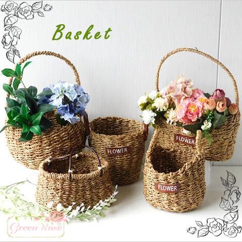 宅配便】ディスプレイや収納に 天然バスケット 1個 ディスプレイ 収納