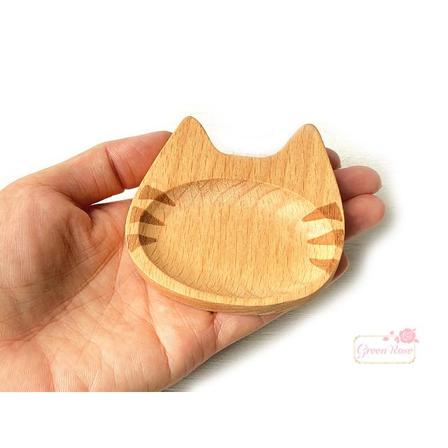 にゃんこ 木製 ウッド トレイ プレート 豆皿 小物入れ 器 猫 ネコ ねこ お皿 ディスプレイ 2106 1個 tools195 当日発送｜greenrosenetshopyumi｜04