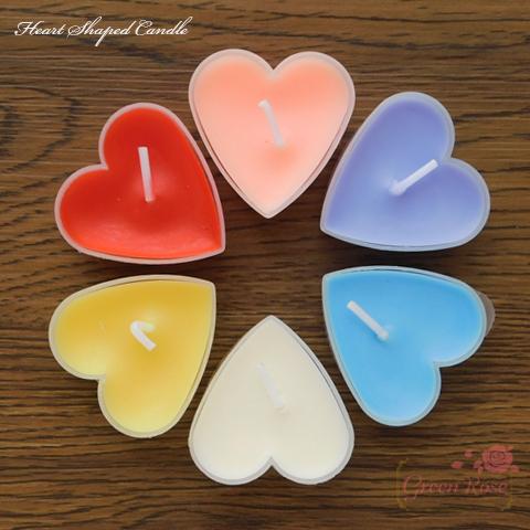 ハート型 キャンドル 1箱9個入 全6色 2109 tools228 当日発送【2set迄