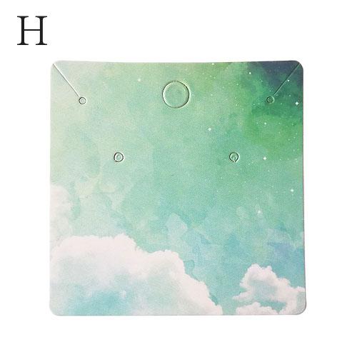 アクセサリー台紙 スクエア 6×6cm 全8種 10枚 シート マウント