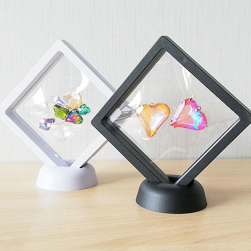 50％OFF 見せる収納 透明 フィルムケース 9×9cm ホワイト ブラック 5個