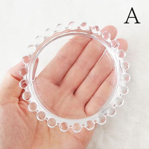 ガラス 皿 プレート 小皿 アクセサリー什器 ディスプレイ クリア 透明