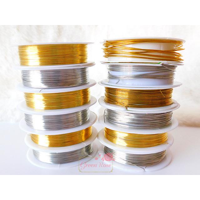 真鍮製ワイヤー ゴールド シルバー 1巻 針金 2104 wire012 : GreenRose