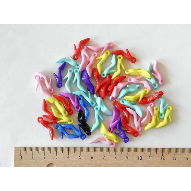 アクリルチャーム カラフルハイヒールチャーム ミックス23グラム 1605