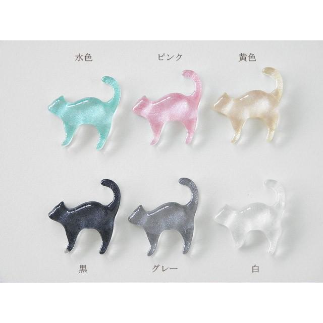 デコパーツ キラキラお散歩猫 6個　 　猫 ネコ プラスチック   1607 YM1-0267｜greenrosenetshopyumi｜07