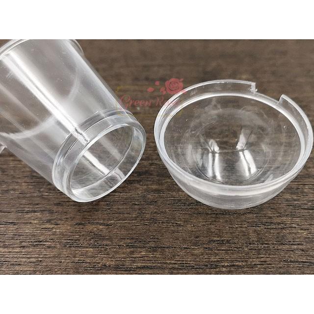 ドリンクカップ カプセルパーツ プラスチック製 フタ付き クリア