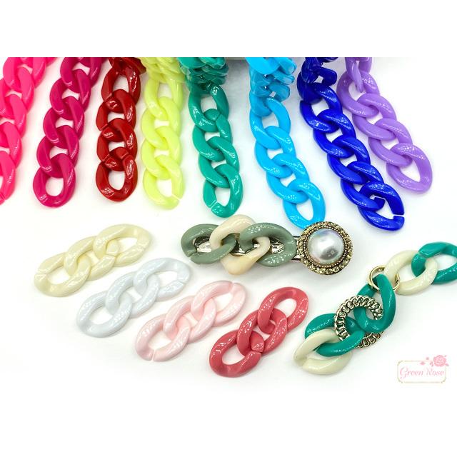 プラスチック カラー チェーン パーツ キッズ 1m 2107 ym1-1982