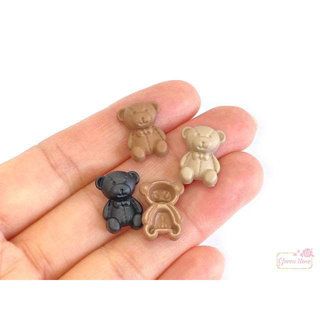 金属パーツ 小さめ クマちゃん 貼り付け 3色 10個 2201 ym1-2090 金属パーツ 小さめ クマちゃん 貼り付け 3色 10個 2201 ym1-2090