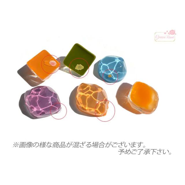 キッズ 水面 波 波紋 カボション 貼付け デコパーツ ハート 全6色 単色