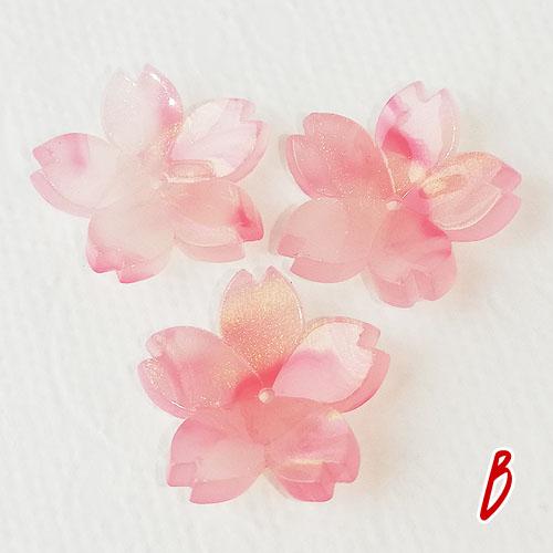 桜 パーツ ピンク 全4タイプ 6個 5弁花 さくら サクラ ラメ 桜 パーツ ピンク 全4タイプ 6個 5弁花 さくら サクラ ラメ