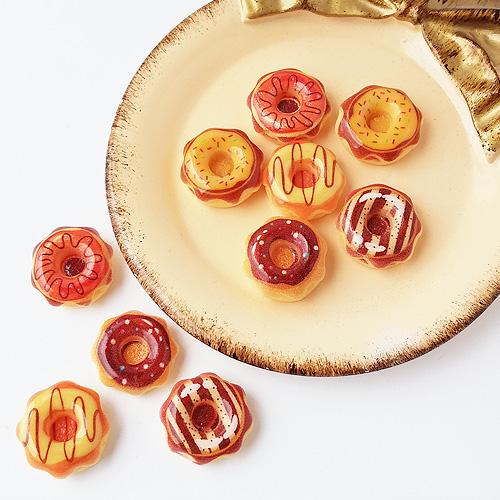 デコパーツ スイーツ ドーナツ 貼付けパーツ ミックス10個 フェイク