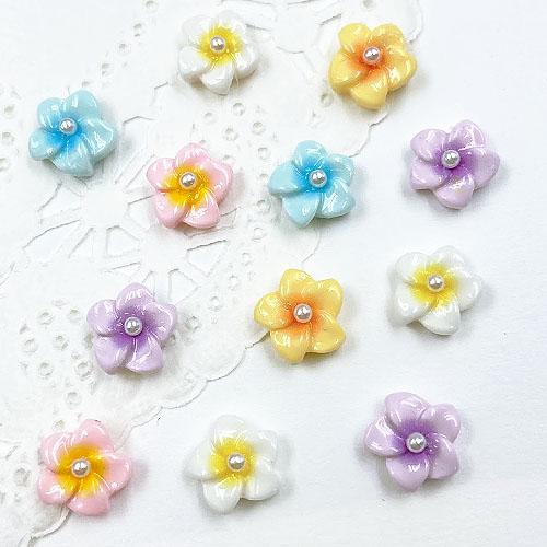 デコパーツ 貼り付け フラワー 花 ハイビスカス プルメリア 夏 サマー