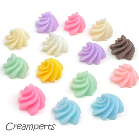 ハンドメイドパーツ/ネイルパーツ/デコパーツ/ミニチュア/ミニホイップクリーム ホイップクリーム デコパーツ 貼り付け パーツ スイーツ クリーム 食玩