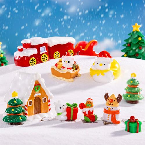 クリスマス ミニチュア フィギュア 立体 デコパーツ 置物 キッズ 