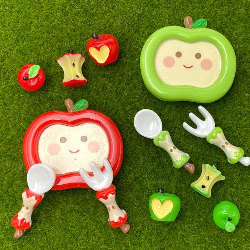 【新品未使用】原田晴子/カレー皿/りんご/ちょうちょ/2個セット ミニチュア リンゴ アップル ランチセット フード 食器 食玩 皿 トレー