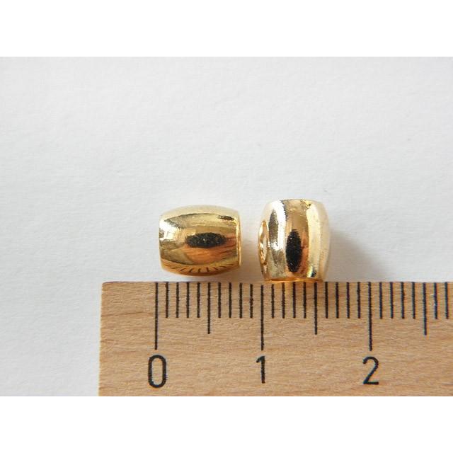 メタルビーズ金属ビーズ 大穴タイプ ナツメ型 10個 オーバル 1610 YM9 
