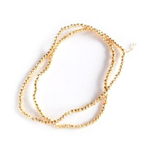 メタルビーズ ゴールド シルバー イエローゴールド 約2×2mm 1連 2201