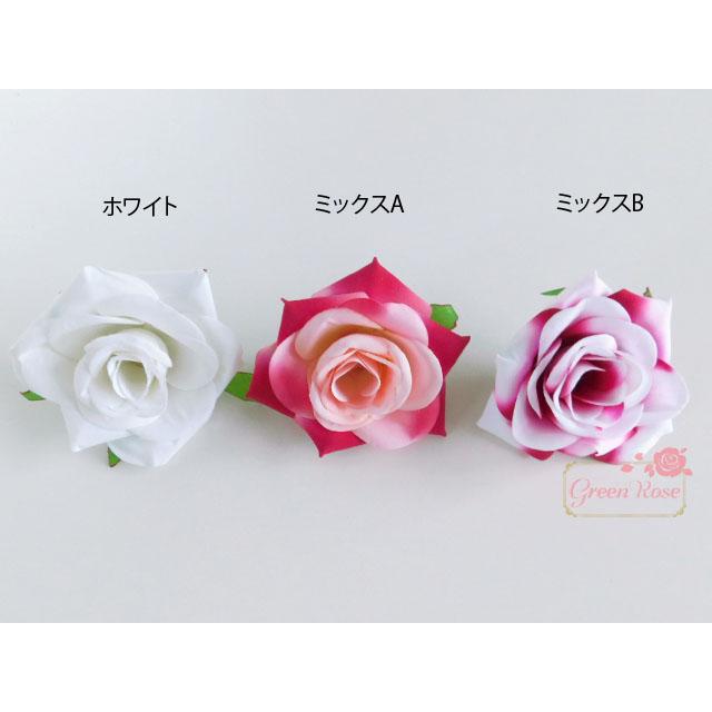 ブーケやコサージュにぴったり 大きめの可愛いバラ レイ 全3色 4個