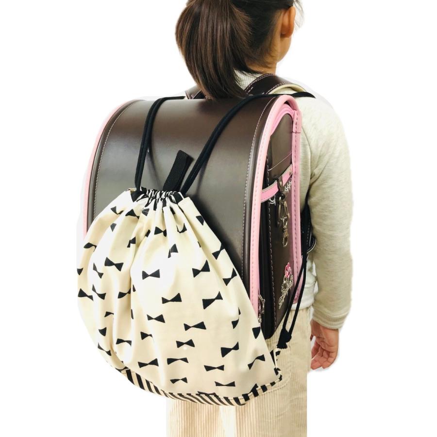 大きめサイズのナップサック ミルキーリボン 大人 子供 ランドセル 習い事 日本製 ハンドメイド 小学校 保育園 幼稚園 通園 通学 Nap10 Handmadeshop Greenseed 通販 Yahoo ショッピング
