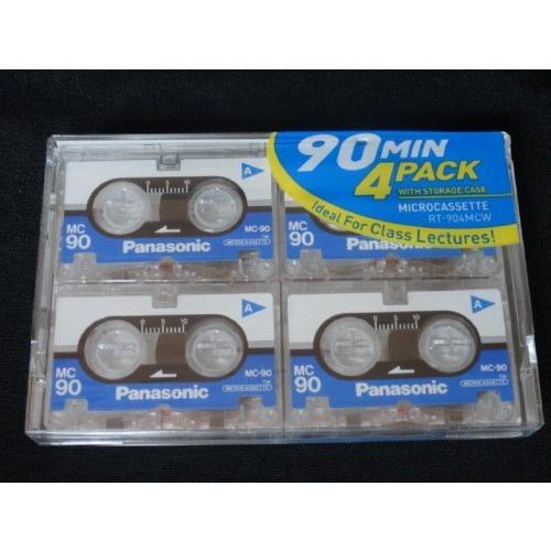 大人気新作  Panasonic 4x4パック 90分マイクロミニカセットテープ - MC90 その他録画用メディア