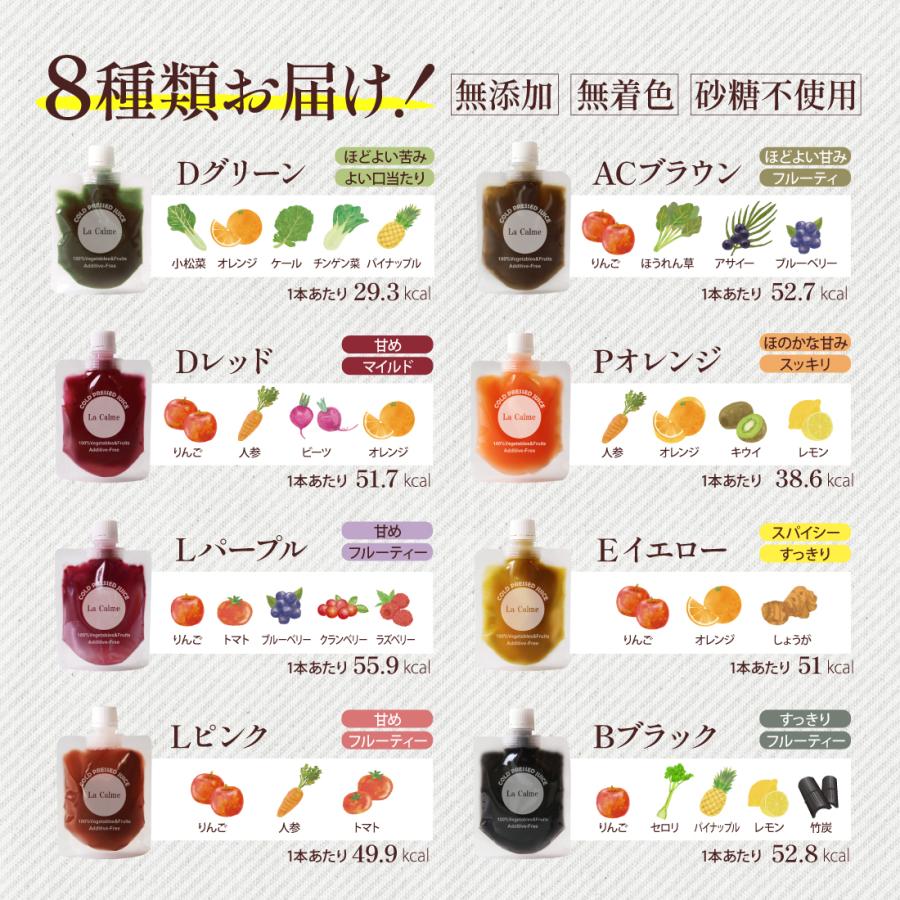 お試し セット 】 コールドプレスジュース ( 100g ) 8本 クレンズ