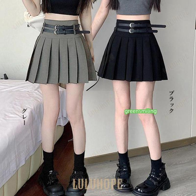 プリーツミニスカート インナーパンツ付き : Green Smiling