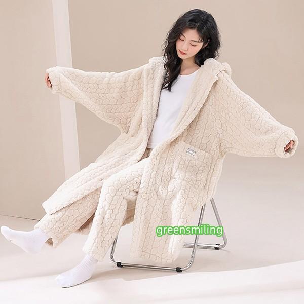 ペアパジャマ 冬 着る毛布 ルームウェア ガウン ナイトガウン