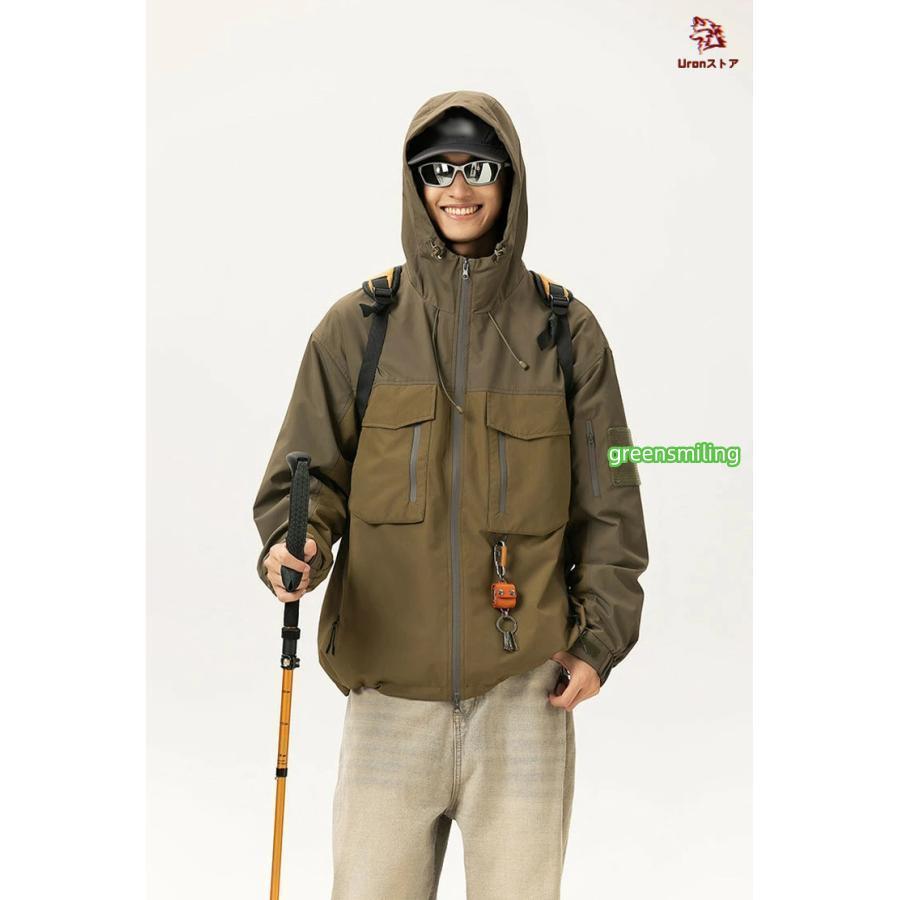 マウンテンパーカー レディース メンズ 男女兼用 ジャケット 中学生 高校生 大学生 春 秋 冬 団体用 登山用 キャンプ 撥水 防寒 軽量 防風 防水 ペア アウター_10