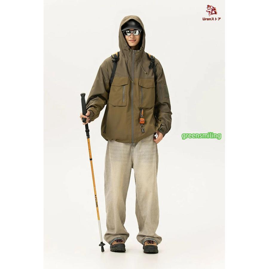 マウンテンパーカー レディース メンズ 男女兼用 ジャケット 中学生 高校生 大学生 春 秋 冬 団体用 登山用 キャンプ 撥水 防寒 軽量 防風 防水 ペア アウター_13