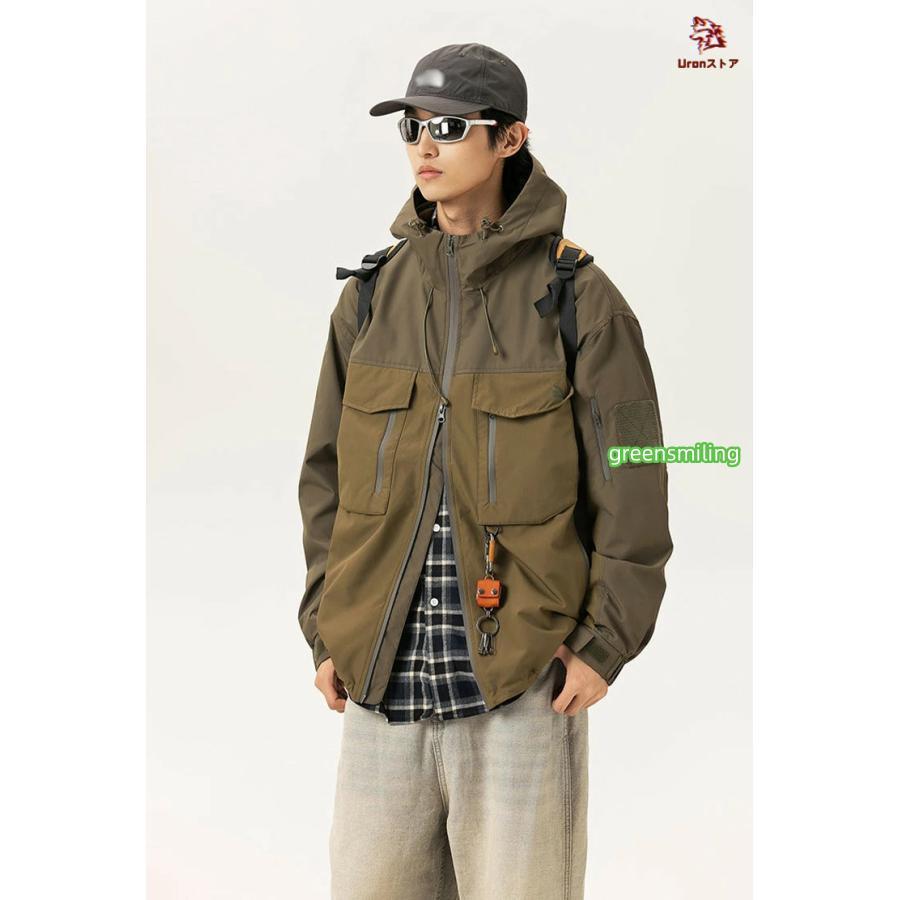 マウンテンパーカー レディース メンズ 男女兼用 ジャケット 中学生 高校生 大学生 春 秋 冬 団体用 登山用 キャンプ 撥水 防寒 軽量 防風 防水 ペア アウター_7
