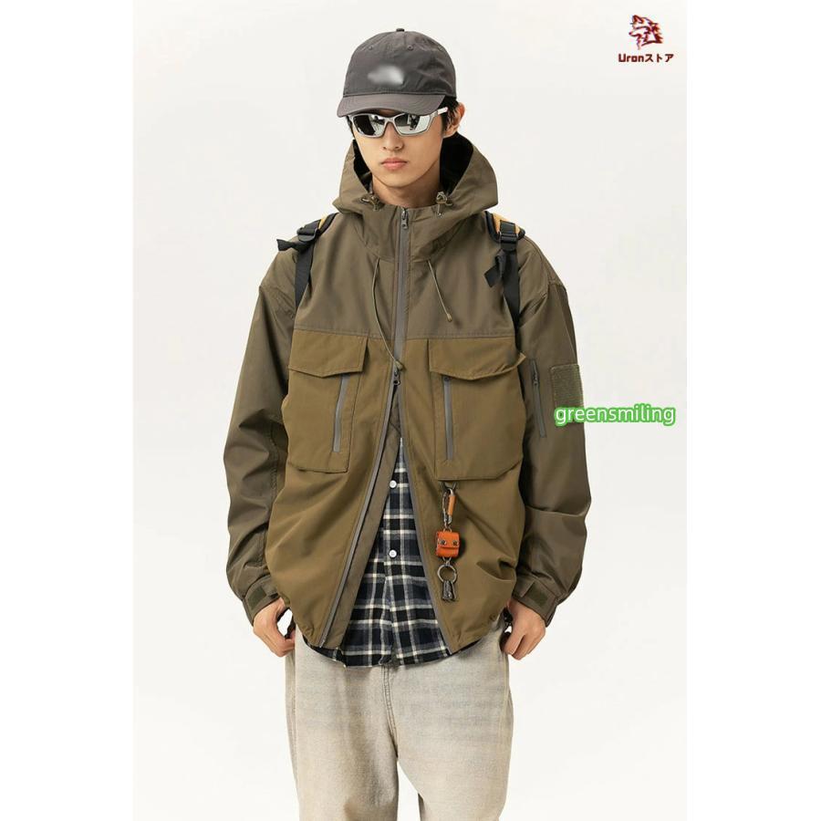 マウンテンパーカー レディース メンズ 男女兼用 ジャケット 中学生 高校生 大学生 春 秋 冬 団体用 登山用 キャンプ 撥水 防寒 軽量 防風 防水 ペア アウター_8