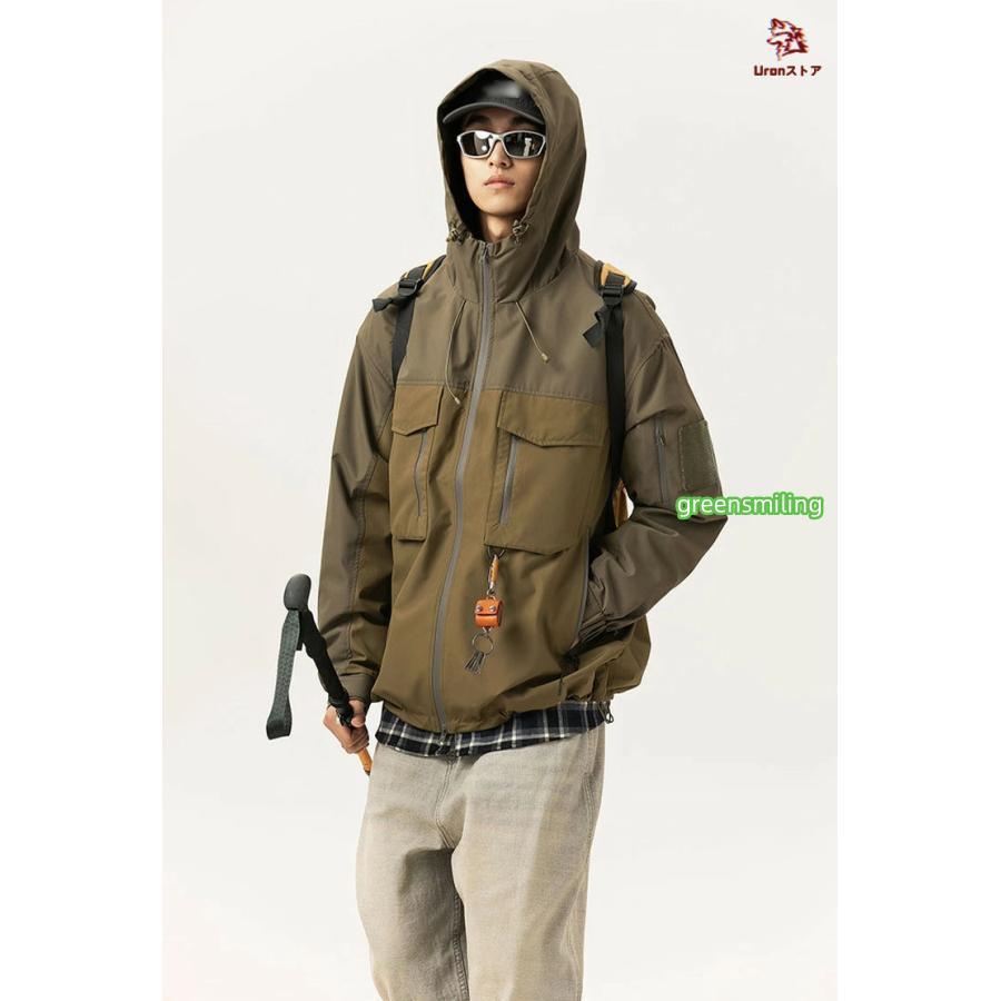 マウンテンパーカー レディース メンズ 男女兼用 ジャケット 中学生 高校生 大学生 春 秋 冬 団体用 登山用 キャンプ 撥水 防寒 軽量 防風 防水 ペア アウター_9