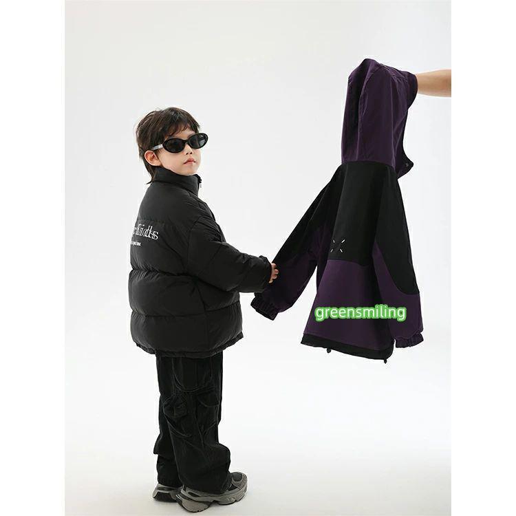 マウンテンパーカー 裏地付け ダウンジャケット キッズ ダウンコート ベビー 子供服 男の子女の子 ジャケット キッズ コート ミドル丈 厚手 アウター 無地 お洒