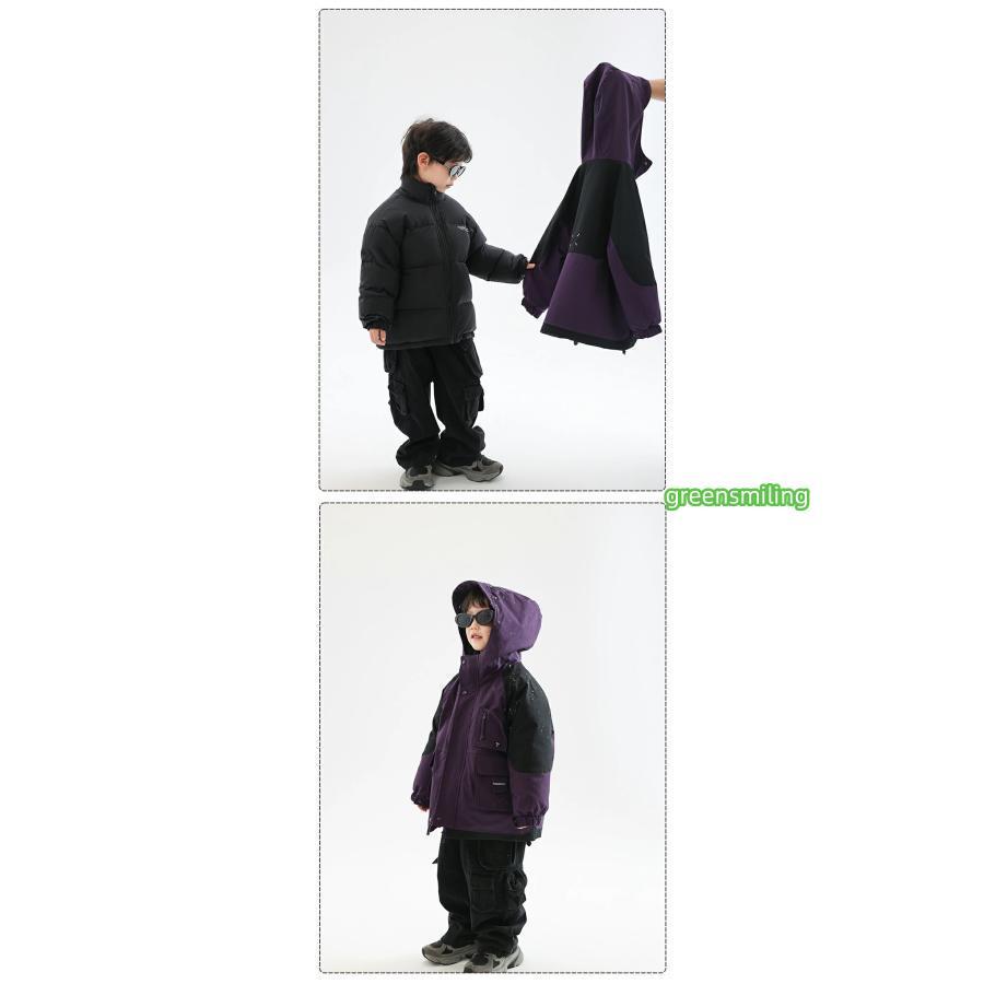 マウンテンパーカー 裏地付け ダウンジャケット キッズ ダウンコート ベビー 子供服 男の子女の子 ジャケット キッズ コート ミドル丈 厚手 アウター 無地 お洒