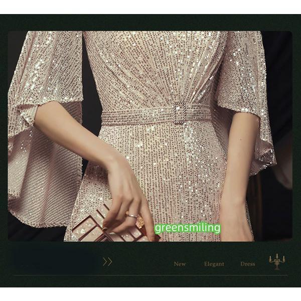 イブニングドレス ロングドレス カラオケドレス シャンパン ステージ