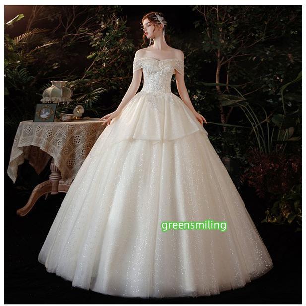 ウェディングドレス 白 ホワイト シャンパン色 ロングドレス