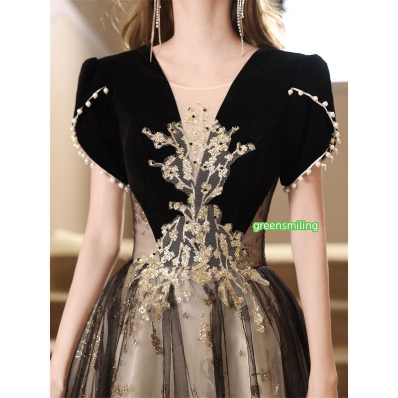 ドレス 大人 ピアノ発表会 演奏会 ロング丈 結婚式 パーティードレス