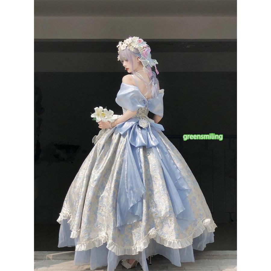 ドレス 大人 ピアノ 発表会 ロングドレス カラードレス ロリータ 大きいサイズ 演奏会 演奏会用ドレス ピアノ発表会 結婚式 高校生 パーティードレス | ブランド登録なし | 03
