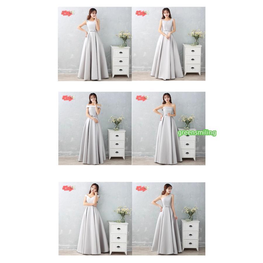 ブライズメイド ドレス ロングドレス サテン 演奏会 ピアノ発表会