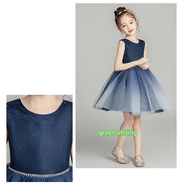 キッズ ドレス パーティードレス お姫様 ワンピース ノースリーブ ショート丈 女の子 ファスナータイプ 子供服 かわいい フォーマルの画像