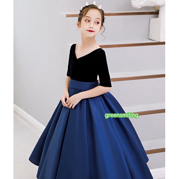 子供 ドレス 子供ドレス 女の子 女の子ドレス パーティードレス ワンピース 春 秋 冬 ロングドレスの画像